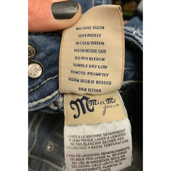 Miss Me Juniors Ladies 27 Jeans Boot Distressed JP4009-2R FS Benefits Charity - Picture 10 of 11